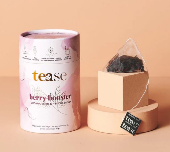 Tease Tea - Berry Booster - Organic Berry & Hibiscus Herbal Tea