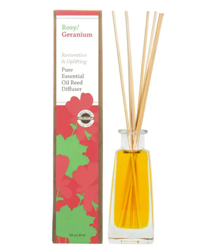 SunLeaf Rosy Geranium Reed Diffuser  - 3 Ounce